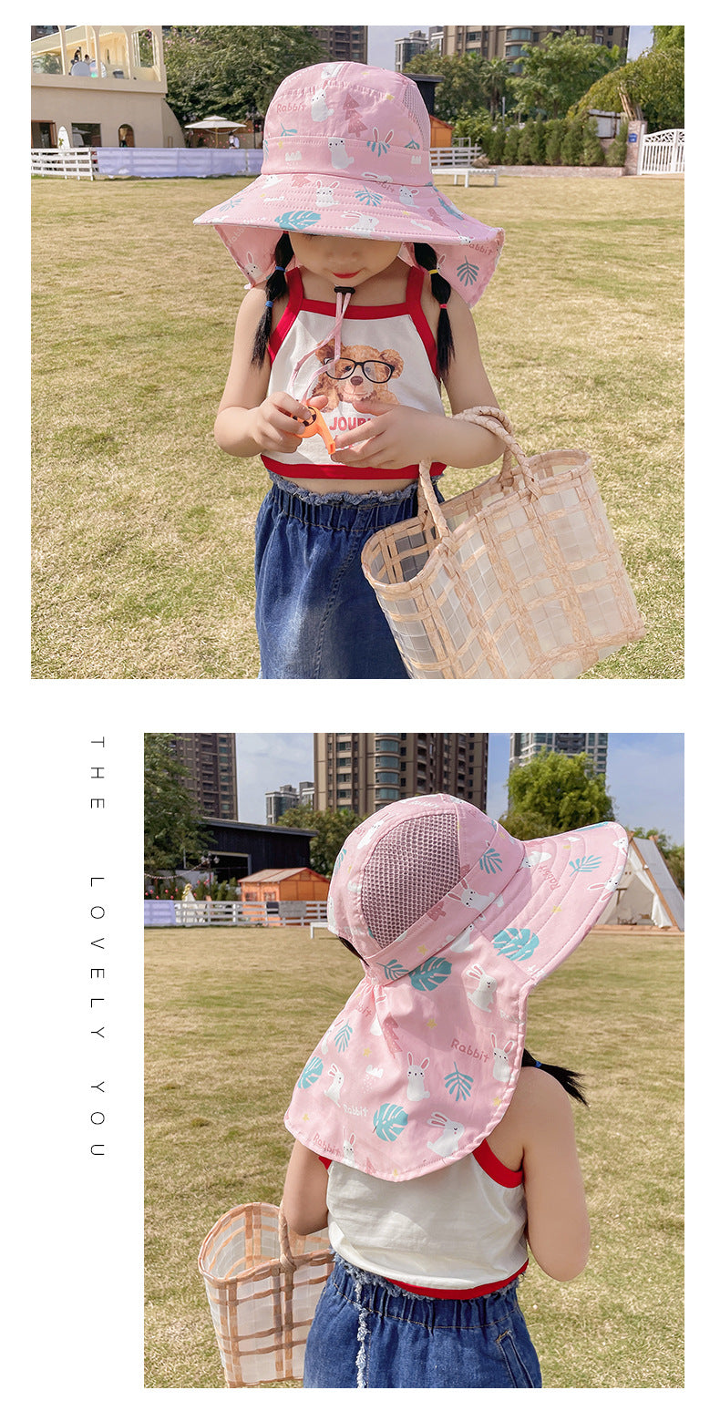 Cappello da Sole per Bambini con UPF 50+ - Visiera Larga e Cinturino Regolabile