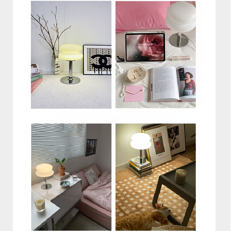 LAMPADA DA TAVOLO IN VETRO DESIGNER – LAMPADA LED AMBIENTALE PER CAMERA DA LETTO E UFFICIO