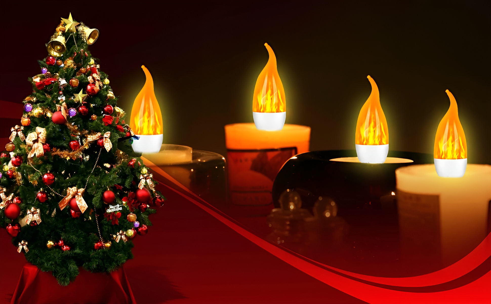 Lampada con Effetto Fiamma - Bulbo Simulato da 9W