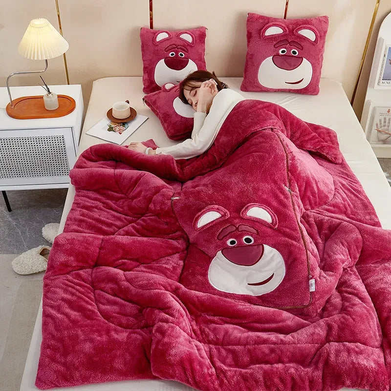 Set di Coperta e Cuscino di Lusso a Tema Cartone Animato – Nomi