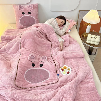 Set di Coperta e Cuscino di Lusso a Tema Cartone Animato – Nomi