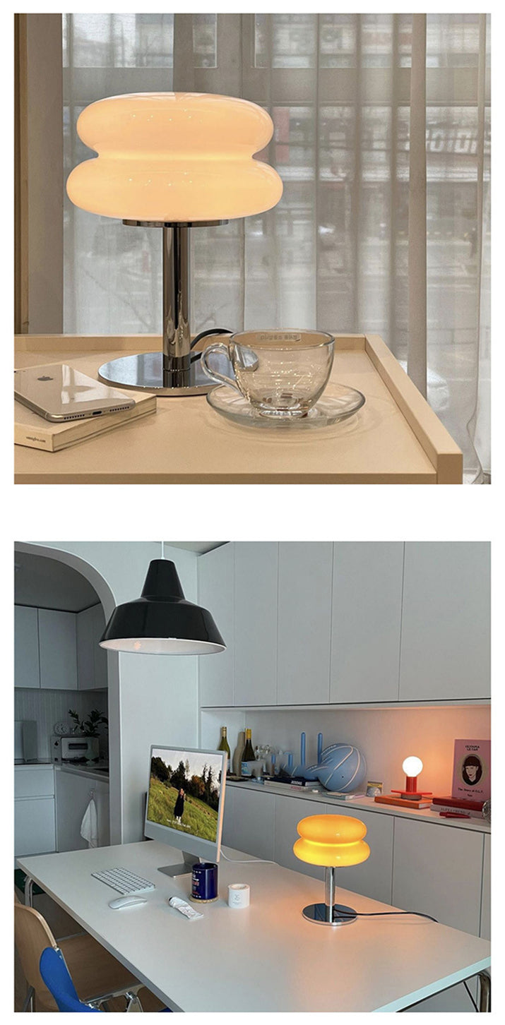 LAMPADA DA TAVOLO IN VETRO DESIGNER – LAMPADA LED AMBIENTALE PER CAMERA DA LETTO E UFFICIO