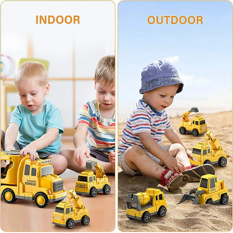 Trasportatore di Giocattoli Città con Effetti di Luce e Suono – include veicoli