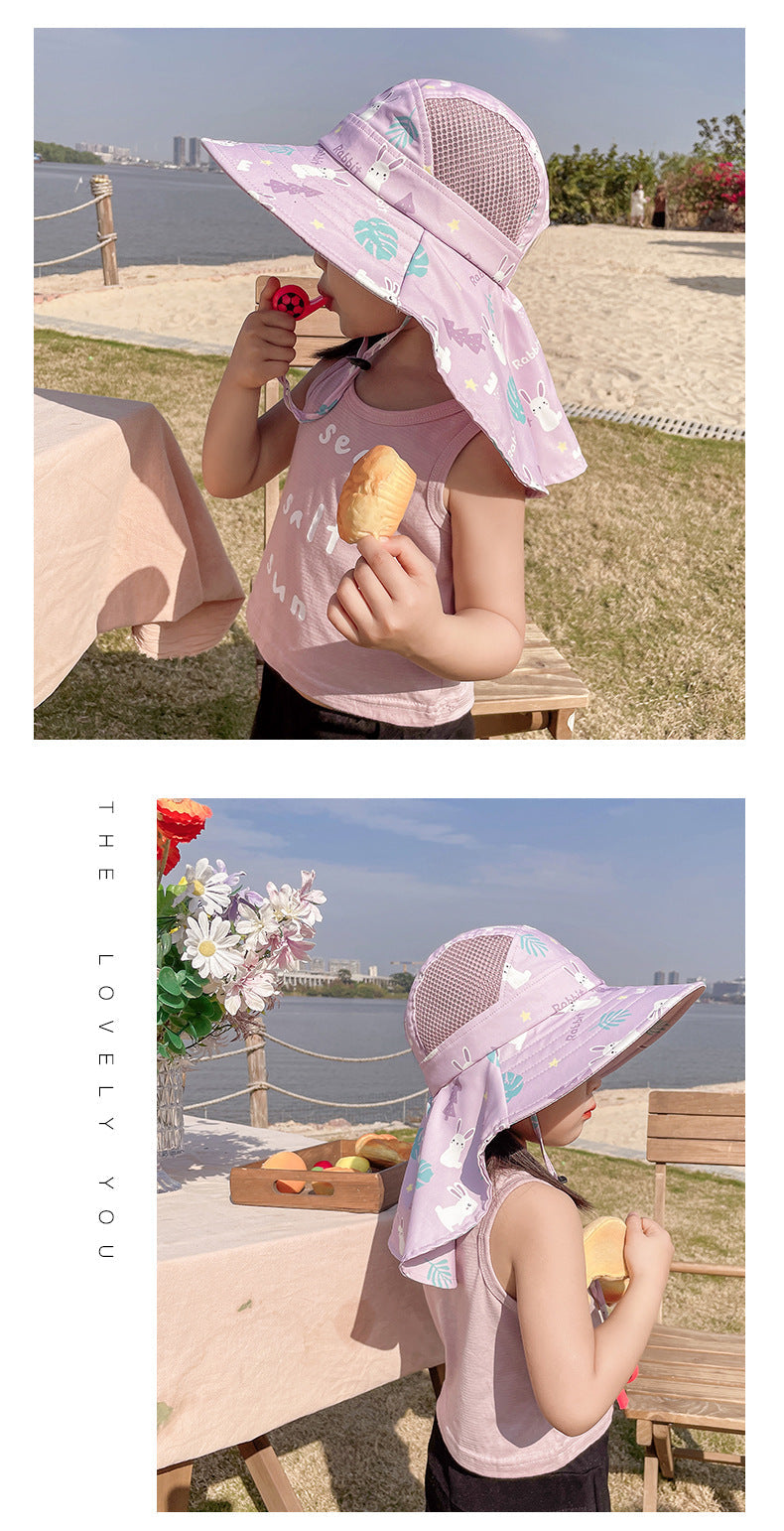 Cappello da Sole per Bambini con UPF 50+ - Visiera Larga e Cinturino Regolabile