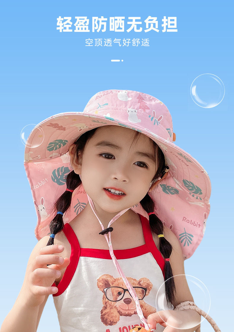 CAPPELLO DA SOLE ANTI-UV PER BAMBINI CON FISCHIO – CAPPELLO A CESTO ESTIVO PER RAGAZZI E RAGAZZE