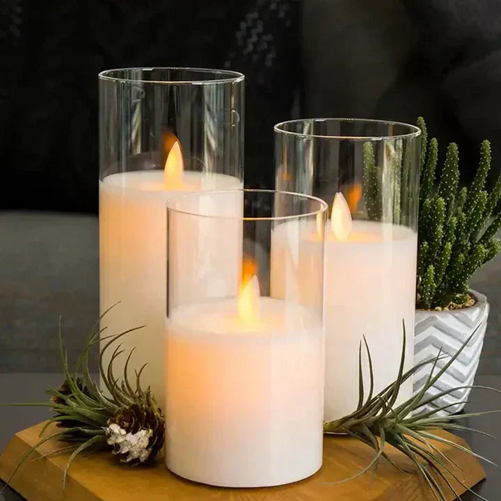 Set di Candele Senza Fiamma - SerenityGlow
