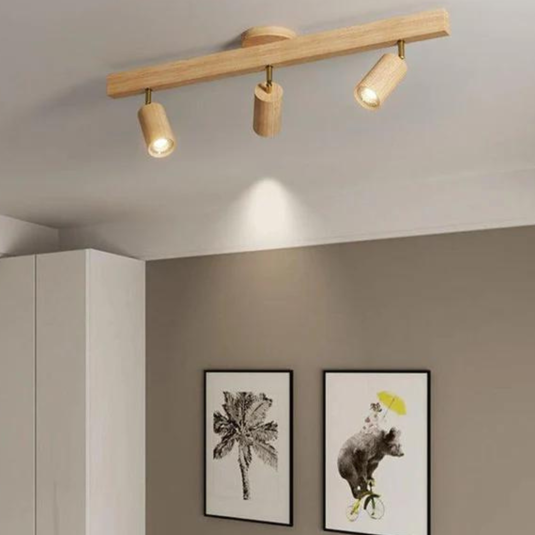 Faretto da Soffitto in Legno Regolabile – EcoLux