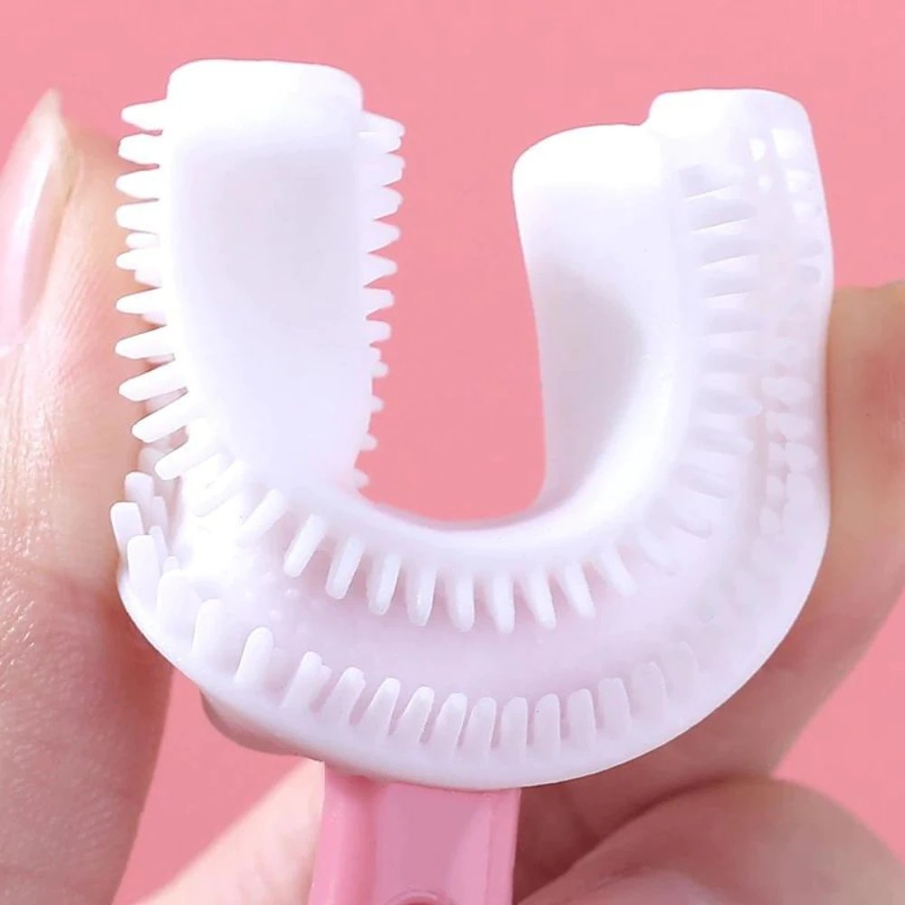 Spazzolino da denti per bambini a forma di U – Pulizia delicata a 360° per tutte le età