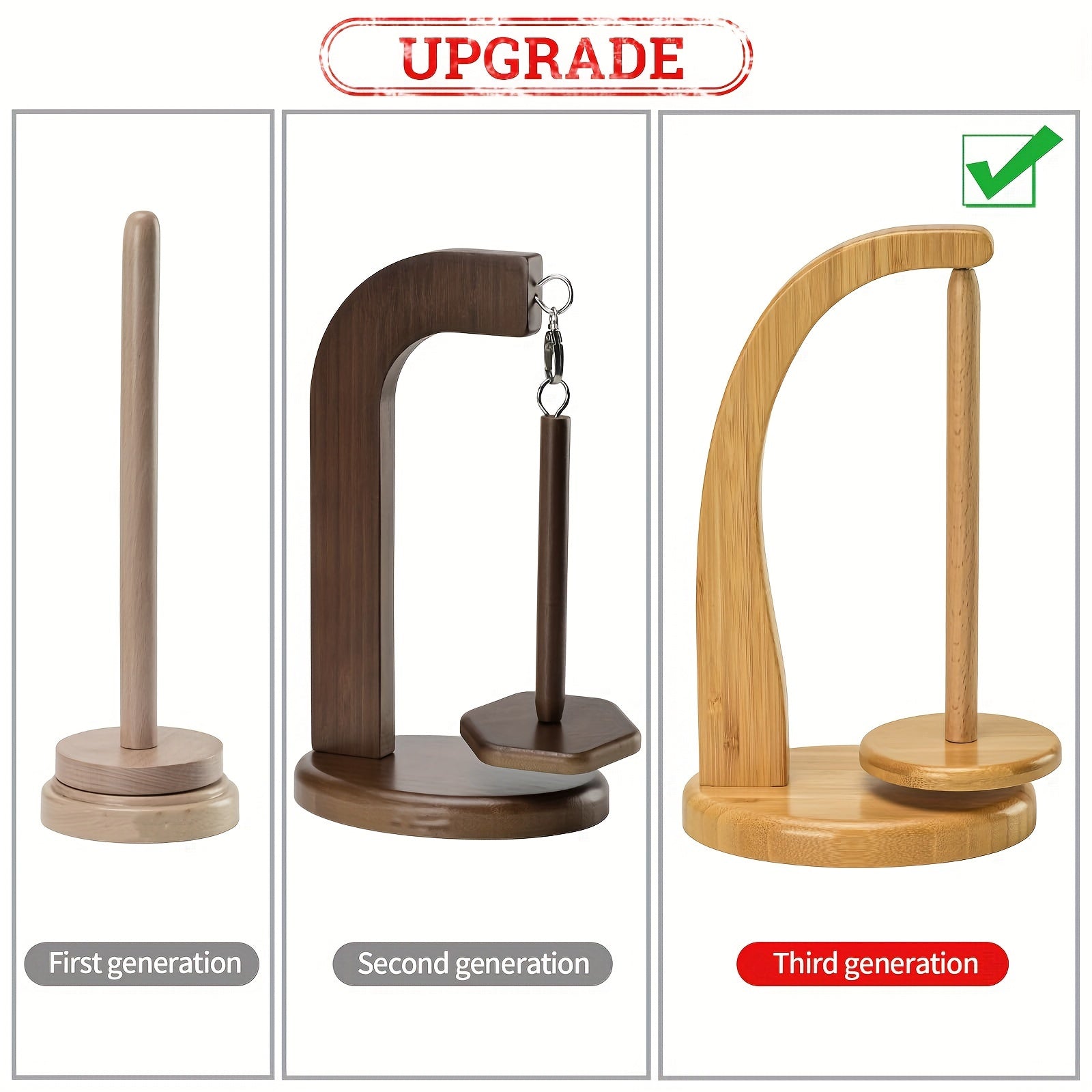 Supporto per Filato in Bambù – Pratico Stoccaggio per Progetti di Maglieria e Uncinetto