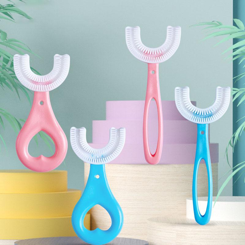 Spazzolino da denti per bambini a forma di U – Pulizia delicata a 360° per tutte le età