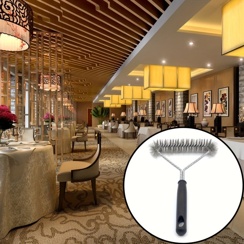 Spazzola BBQ a Forma di Y con Manico Lungo – Spazzola in Acciaio Inossidabile per una Pulizia Approfondita della Griglia