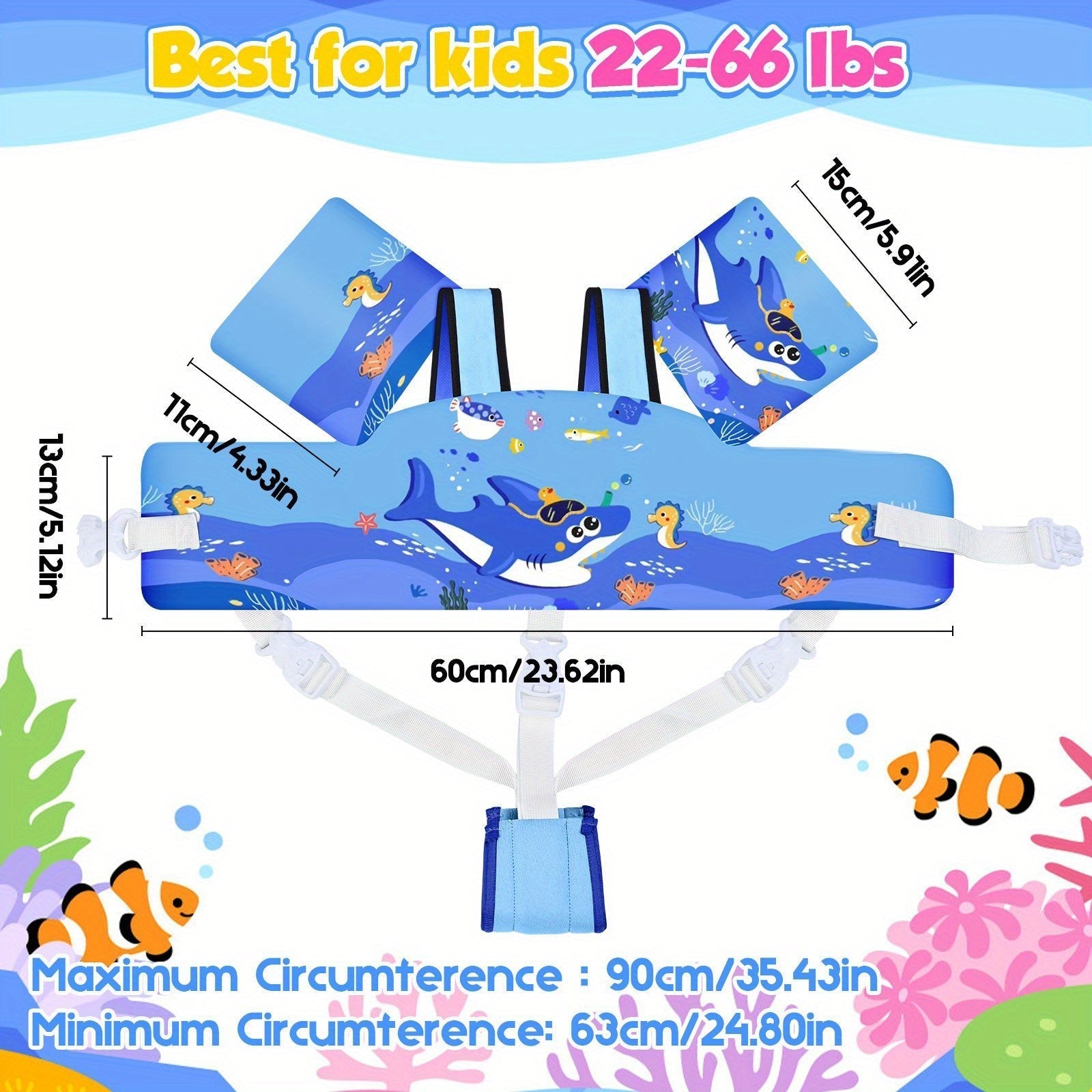 Giubbotto Salvagente per Bambini DinoGuard – Ali Rimovibili e Vestibilità Sicura