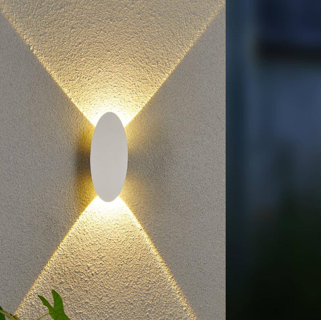 Lampada da Parete Moderna per Esterni - Design Ovale e Rettangolare
