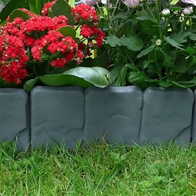 Set di Bordo Giardino in Aspetto Pietra – Pratico e Decorativo