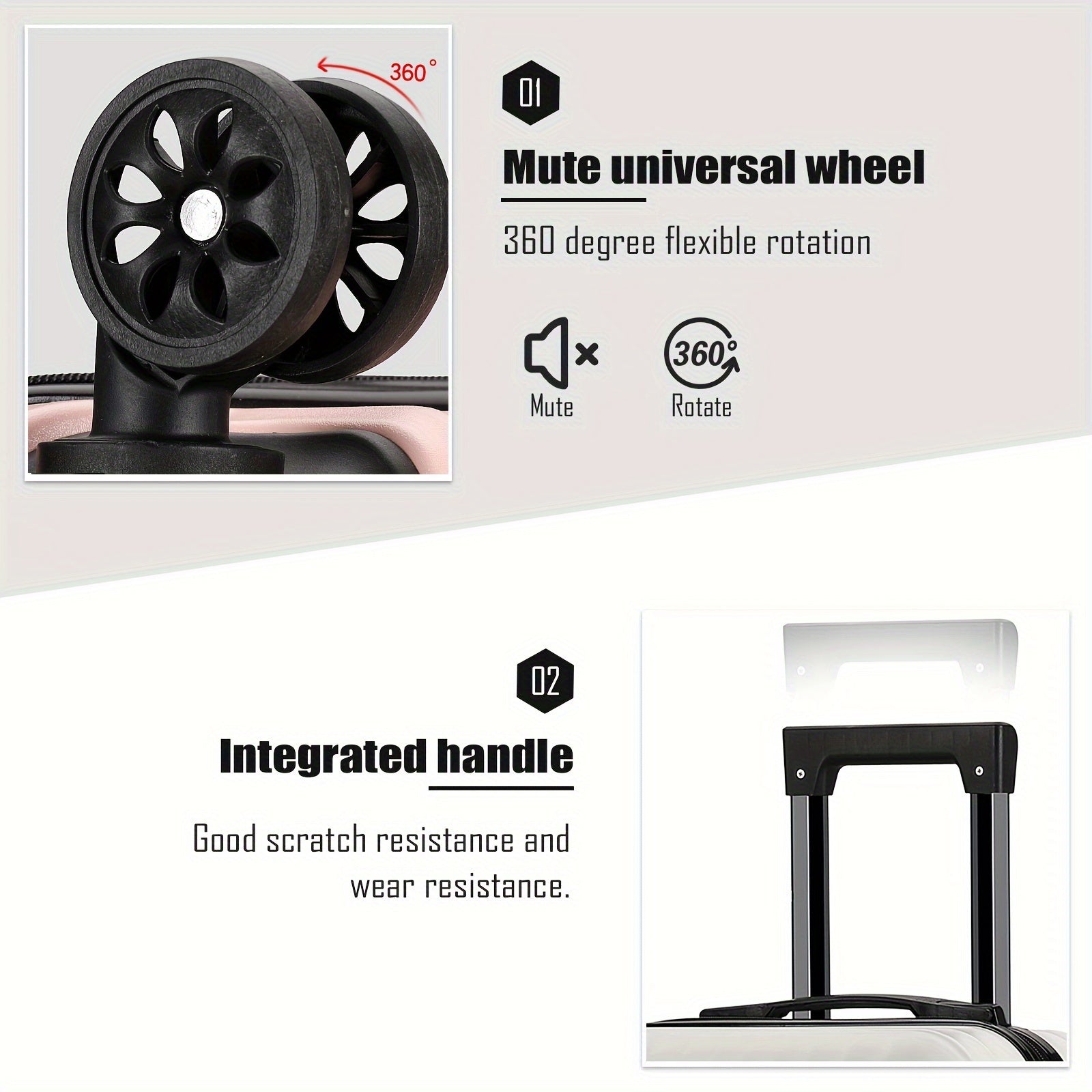 Valigia da viaggio elegante con 4 ruote – Compatta e robusta per avventure globali