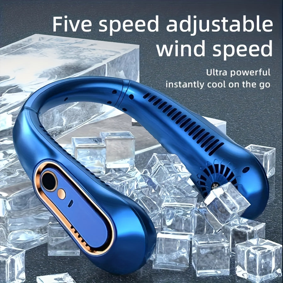 Ventilatore da collo USB ricaricabile per un raffreddamento potente e silenzioso – Perfetto per uso all'aperto e al chiuso