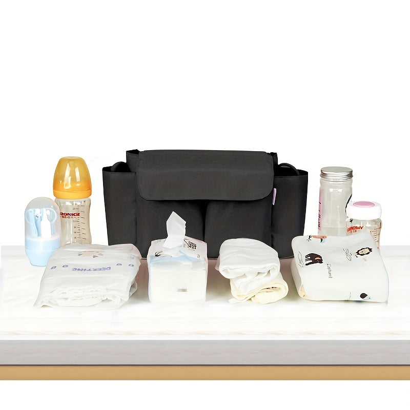 Borsa Multifunzionale per Passeggino – Borsa Appesa di Grande Capacità e Impermeabile con Tasche per Oggetti Essenziali per Bambini