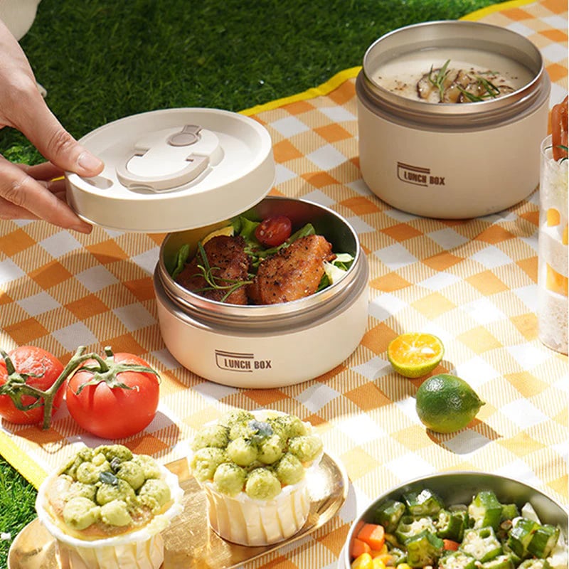 HeatKeeper Pro Lunch Box | Contenitore per alimenti in acciaio inossidabile a prova di perdite per pasti caldi e freddi