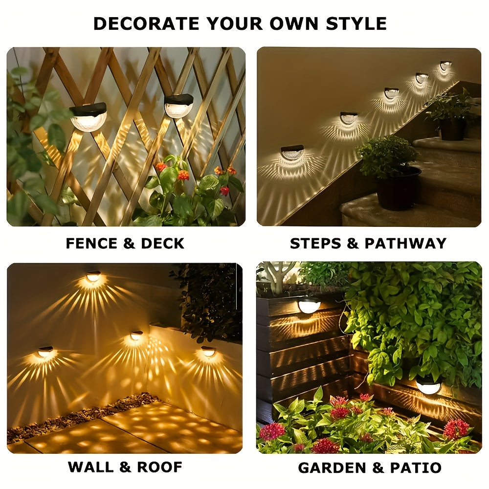 Illuminazione per Recinzione a LED SolarGlow a Mezza Ronda – Elegante e Durevole