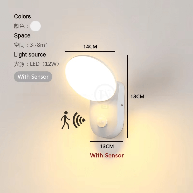 Lampada da Parete LED Intelligente con Sensore di Movimento