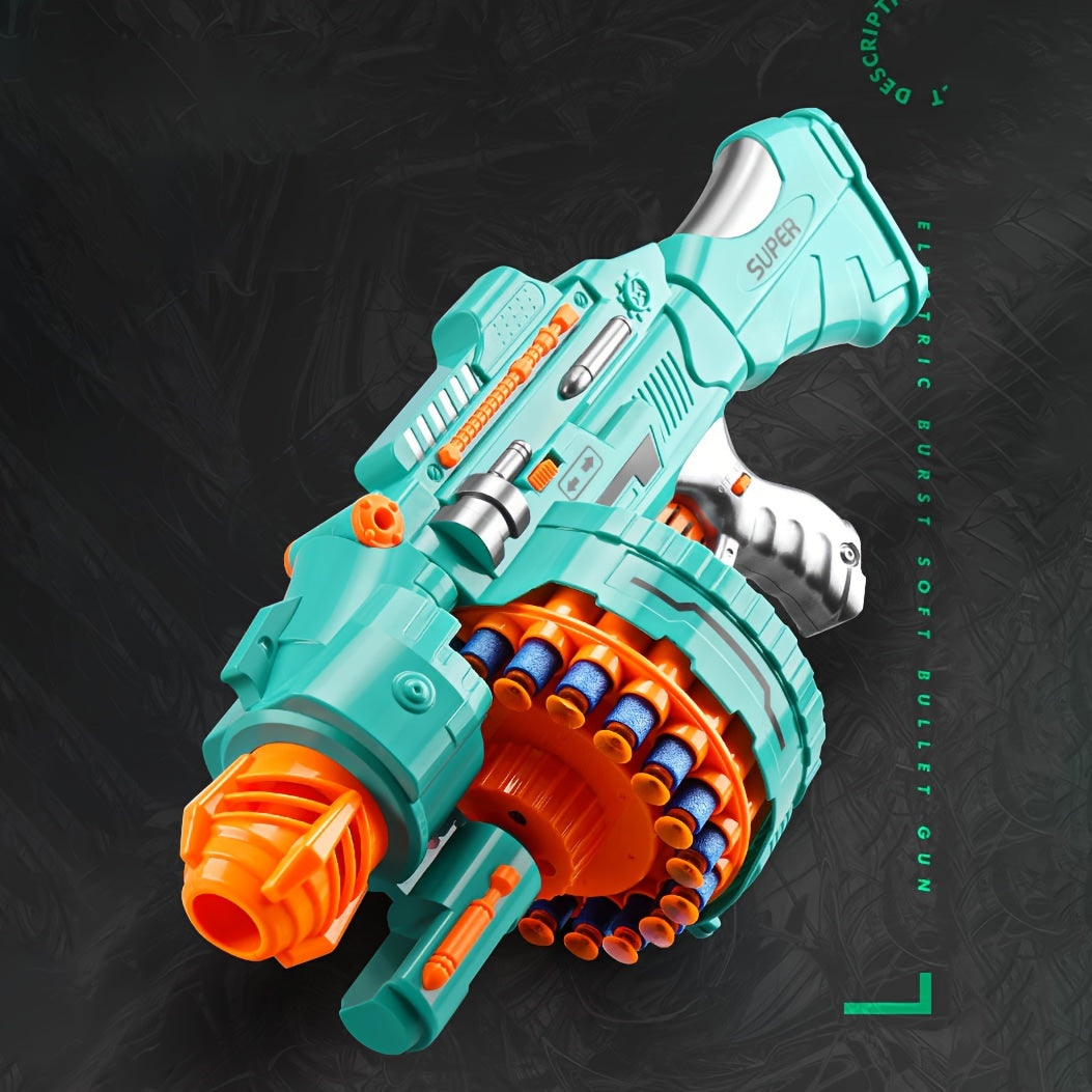 Blaster Automatico di Schiuma – Pistola Turchese con 40 Palline di Schiuma per Gioco Divertente