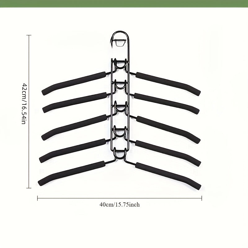 Set di Grucce Multi-Layer – Organizzatore Salvaspazio 5-in-1 con Pad Antiscivolo in Schiuma