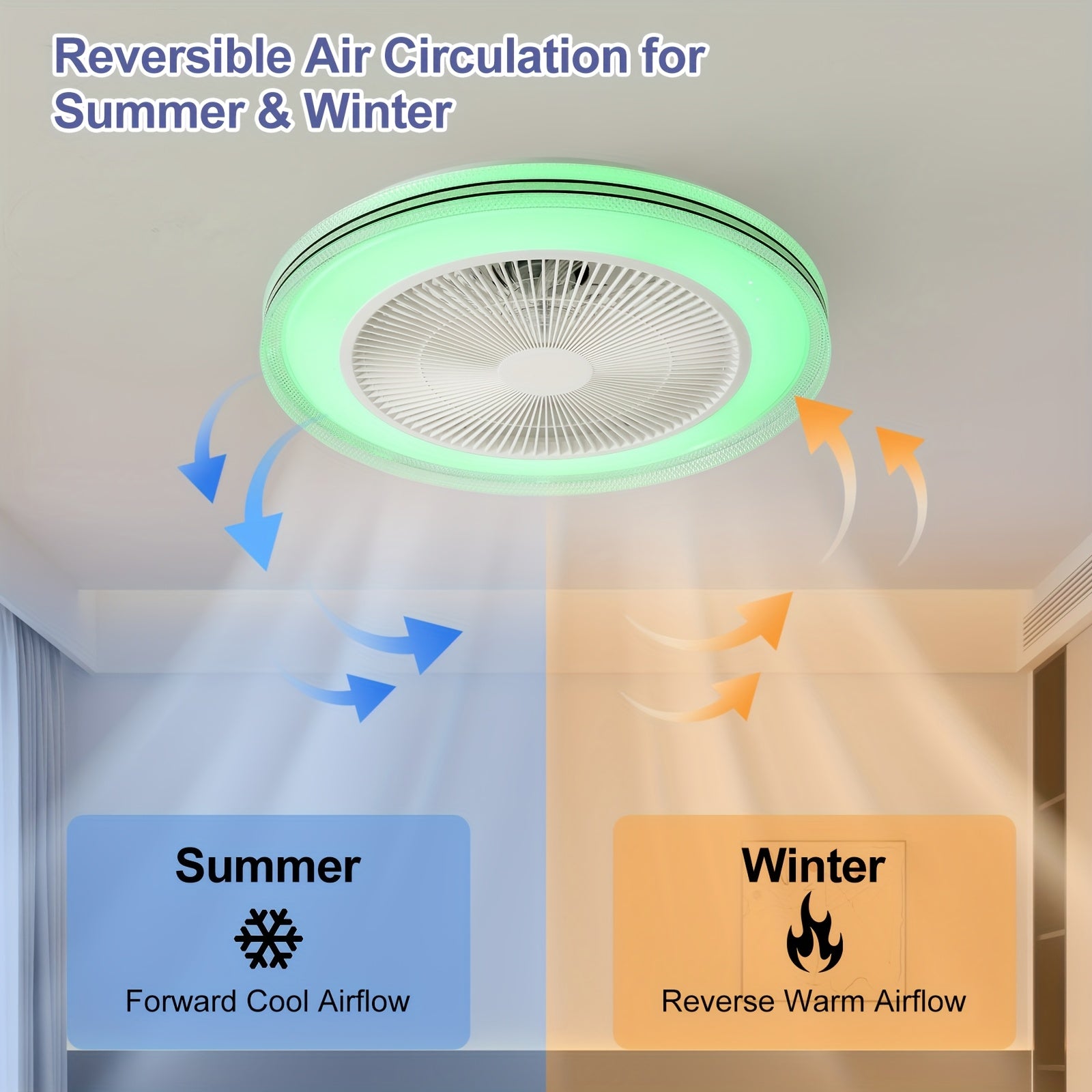 Ventilatore da soffitto LumiCool RGB – Fresco e Atmosferico