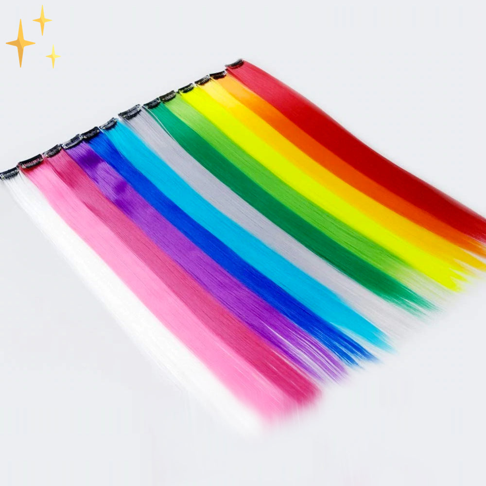 Extension per Capelli Clip-in Arcobaleno – Rubino