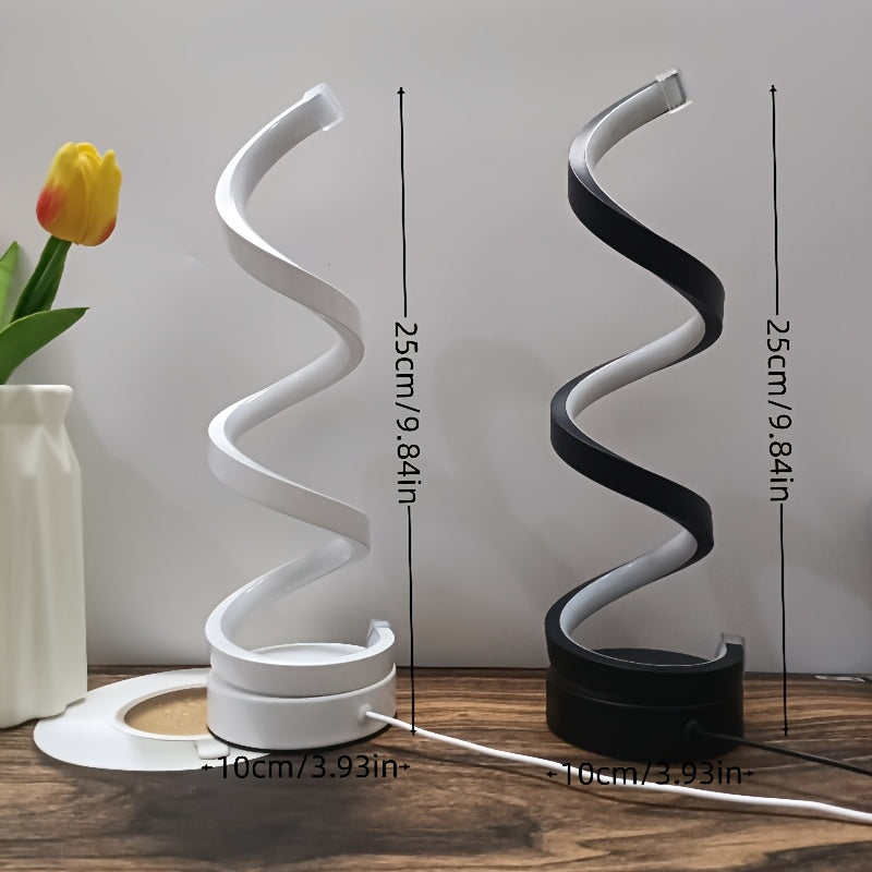 Lampada da Tavolo LED a Spirale – Illuminazione Moderna Dimmabile