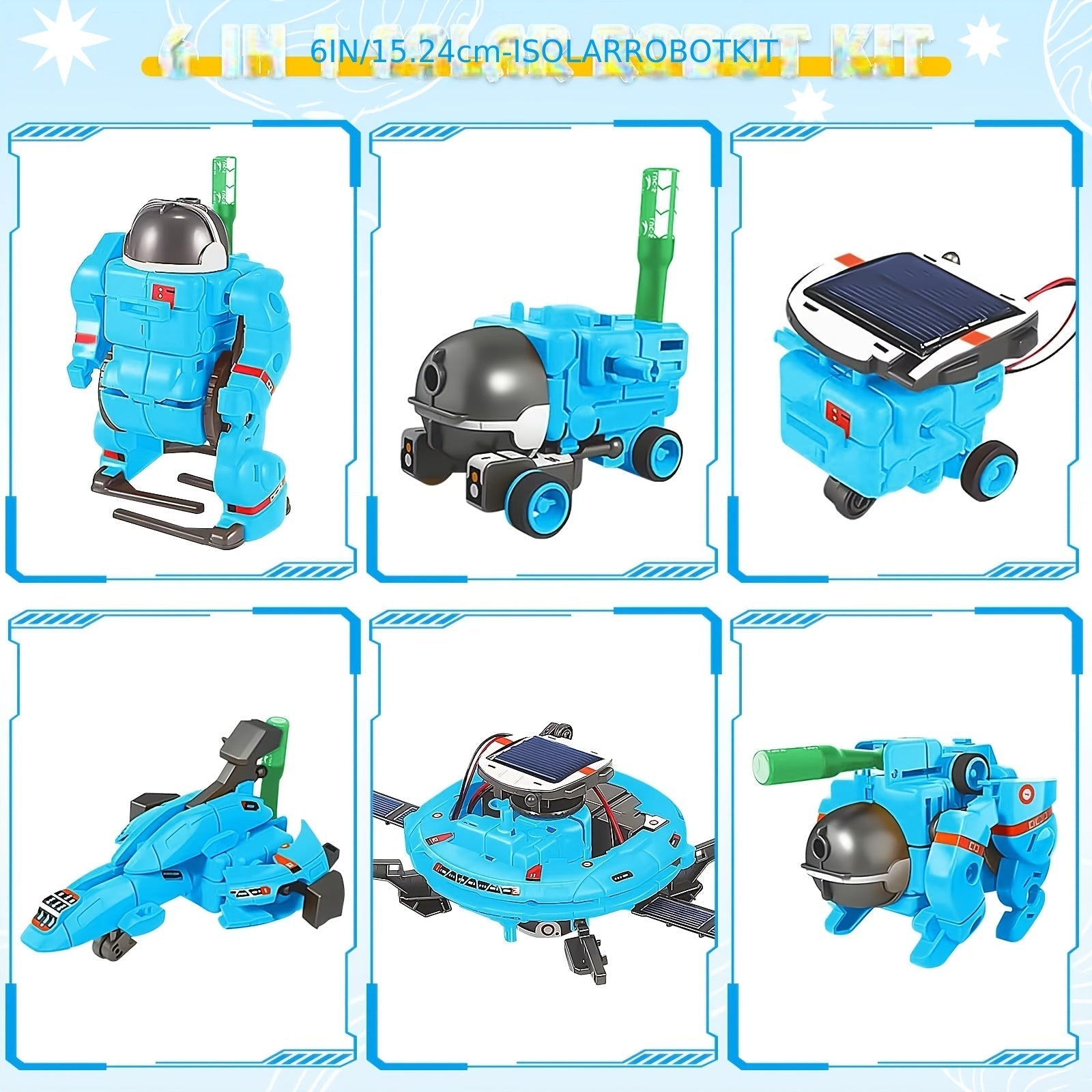 Set di costruzione Robot Solare 6-in-1 - Educativo e Innovativo