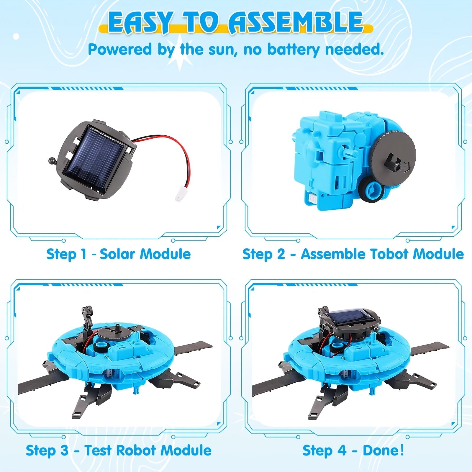 Set di costruzione Robot Solare 6-in-1 - Educativo e Innovativo