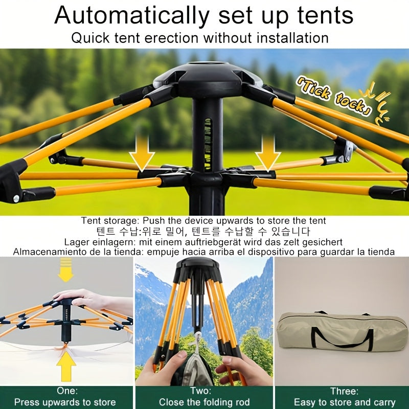 Tenda da Campeggio per 4 Persone – Riparo Traspirante e Antivento