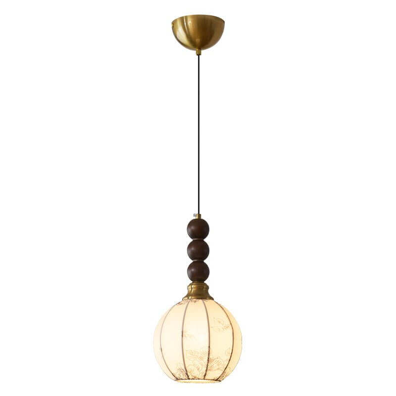 Lampadario in Vetro - Legno & Metallo