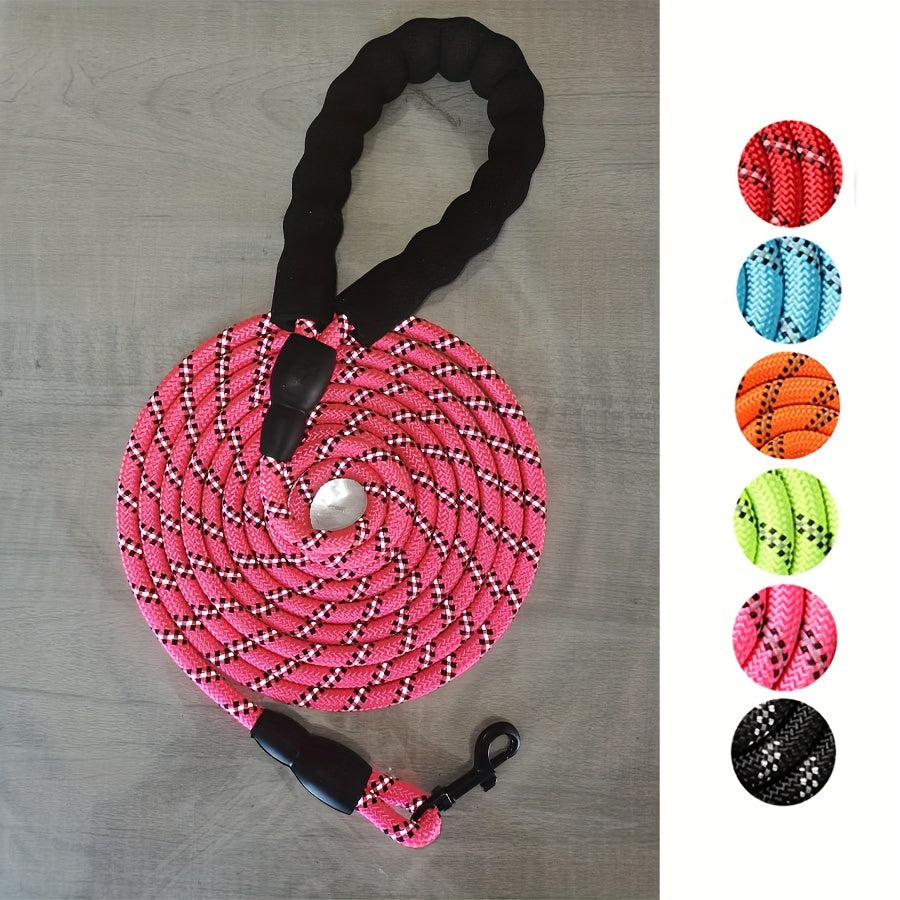 Guinzaglio Rinforzato Riflettente per Cani con Manico Imbottito – Resistente e Sicuro per Cani Forti