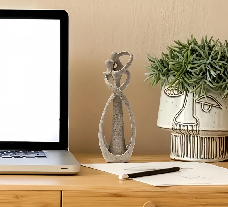 Statua dell'Abbraccio Eterno - Astratta - Amore Senza Tempo