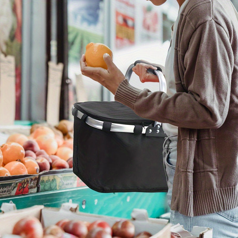 Cesto da Picnic Isolato Pieghevole – Durevole e Spazioso per Avventure Estive