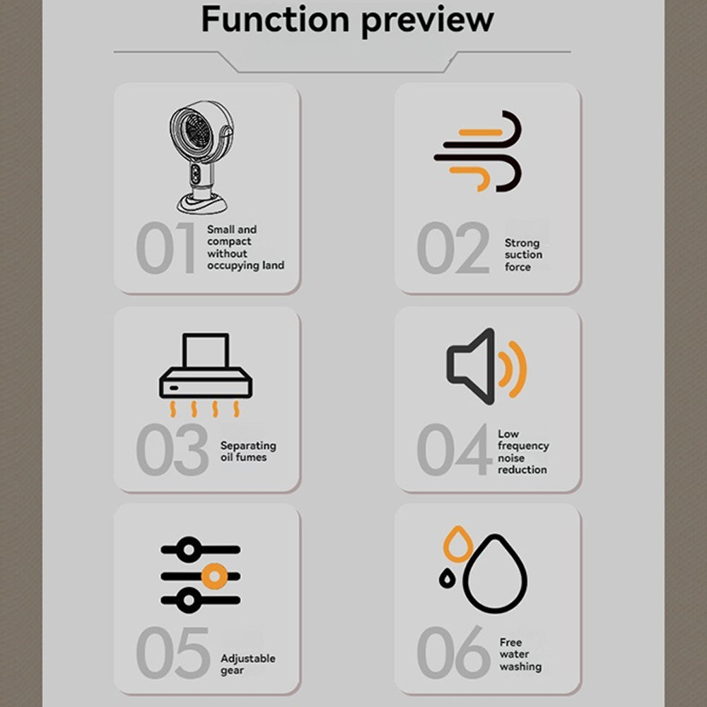 Ventilatore Purificatore d'Aria Portatile per Rimozione Fumi e Odori