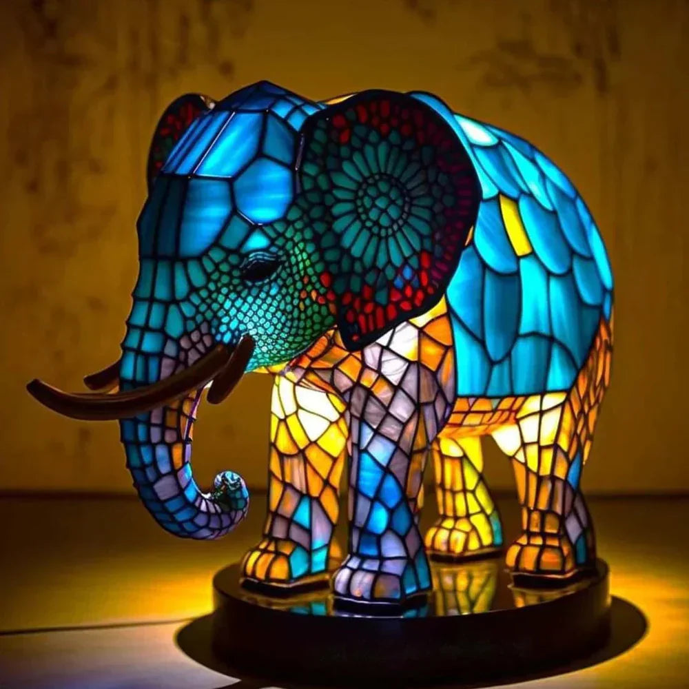Lampada Animale in Vetro Artistico a Mosaico – Colore e Atmosfera in Casa