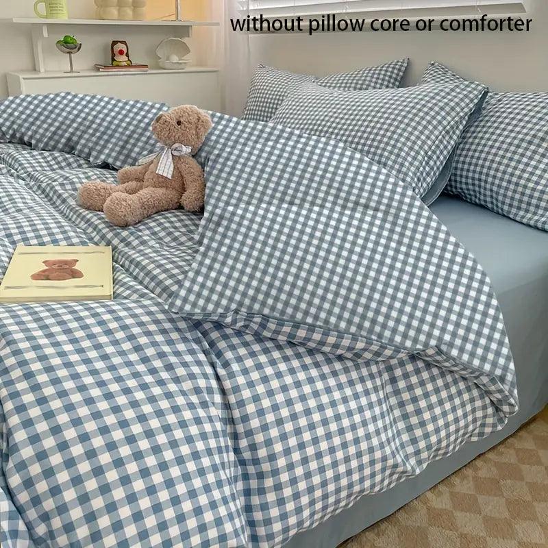 Coperta a Righe Blu - Stile Coreano | Morbido & Durevole