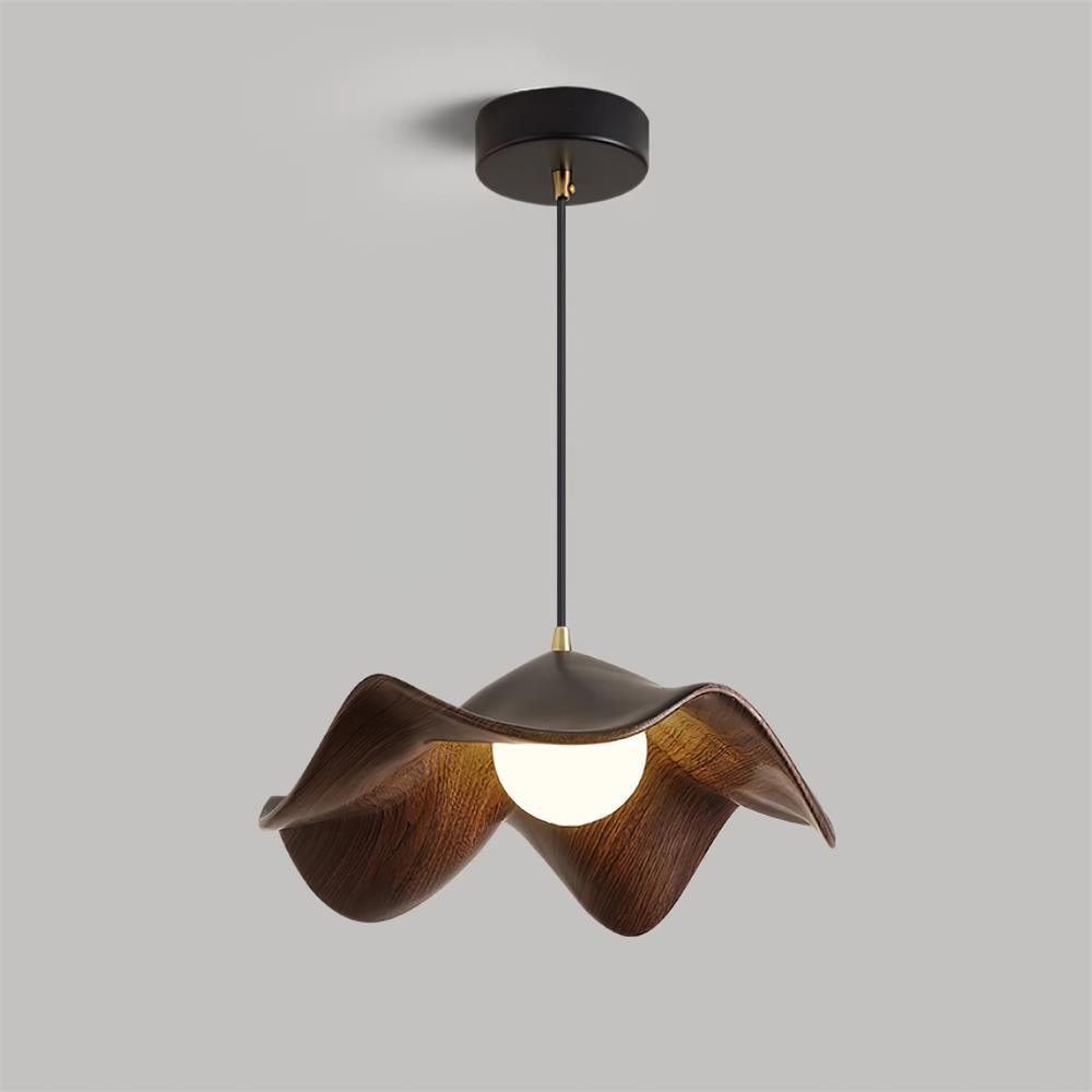 ElementBois Lampada a Sospensione - Design Lotus in Resina