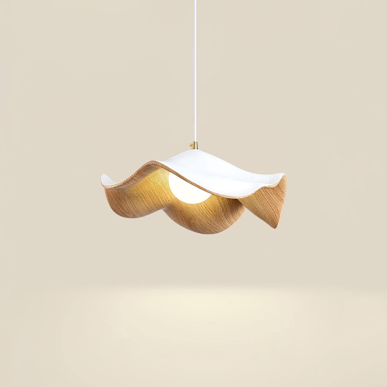 ElementBois Lampada a Sospensione - Design Lotus in Resina