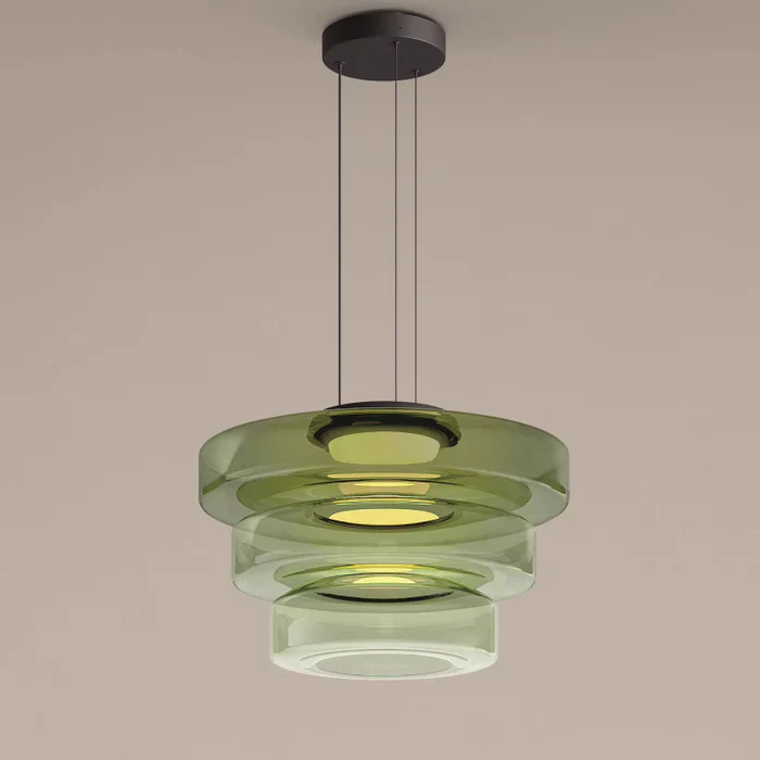 Lampada a sospensione in vetro stile Bauhaus - Regolabile