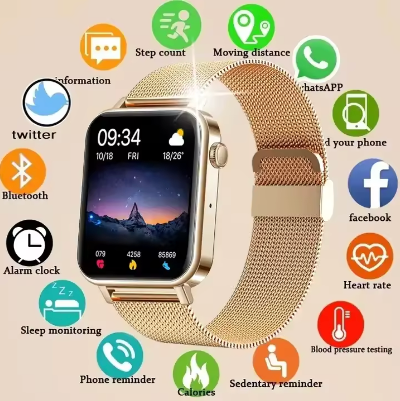 Smartwatch per Donne - Salute & Tracker di Attività