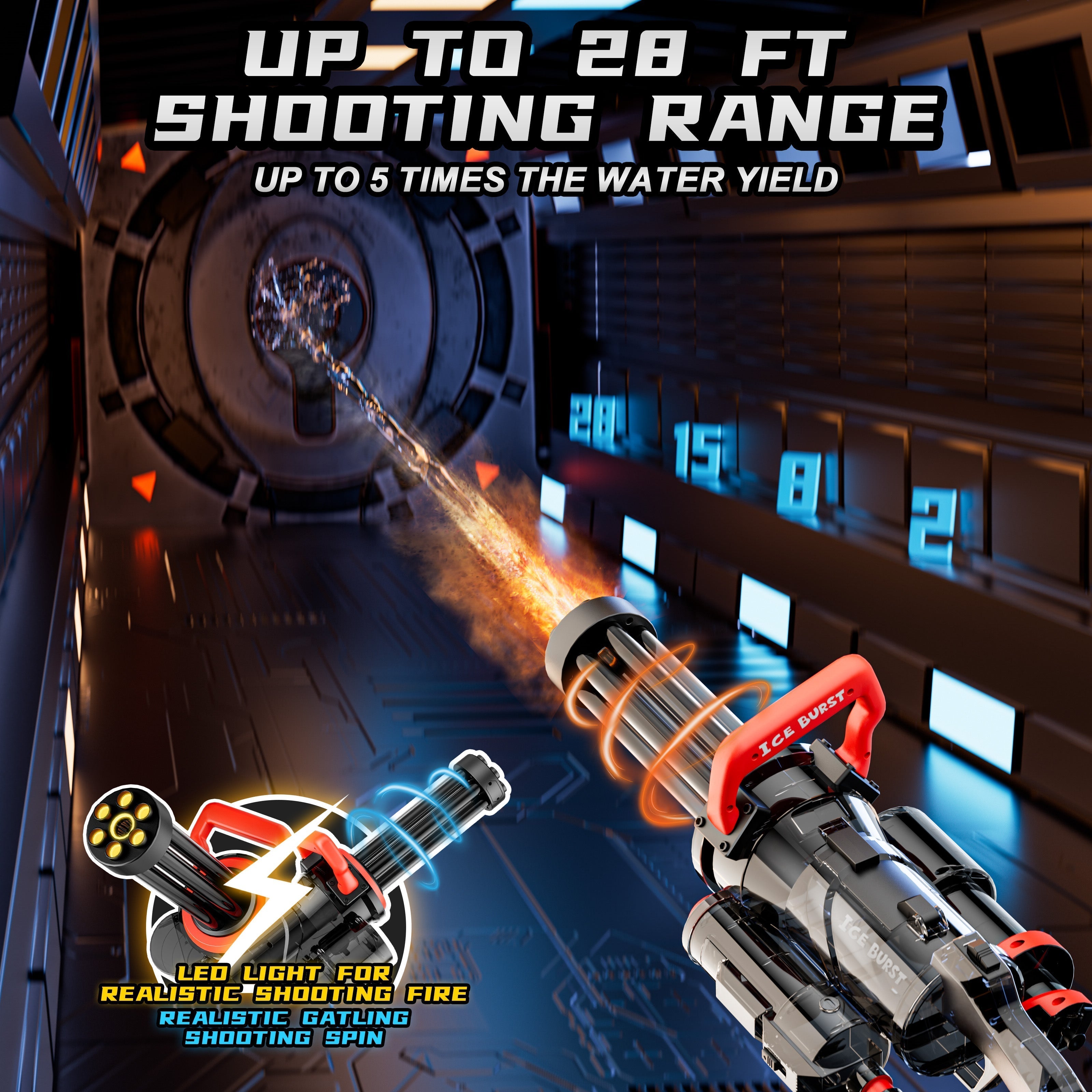 Pistola ad Acqua Elettrica - Fucile ad Acqua Automatico per Bambini e Adulti