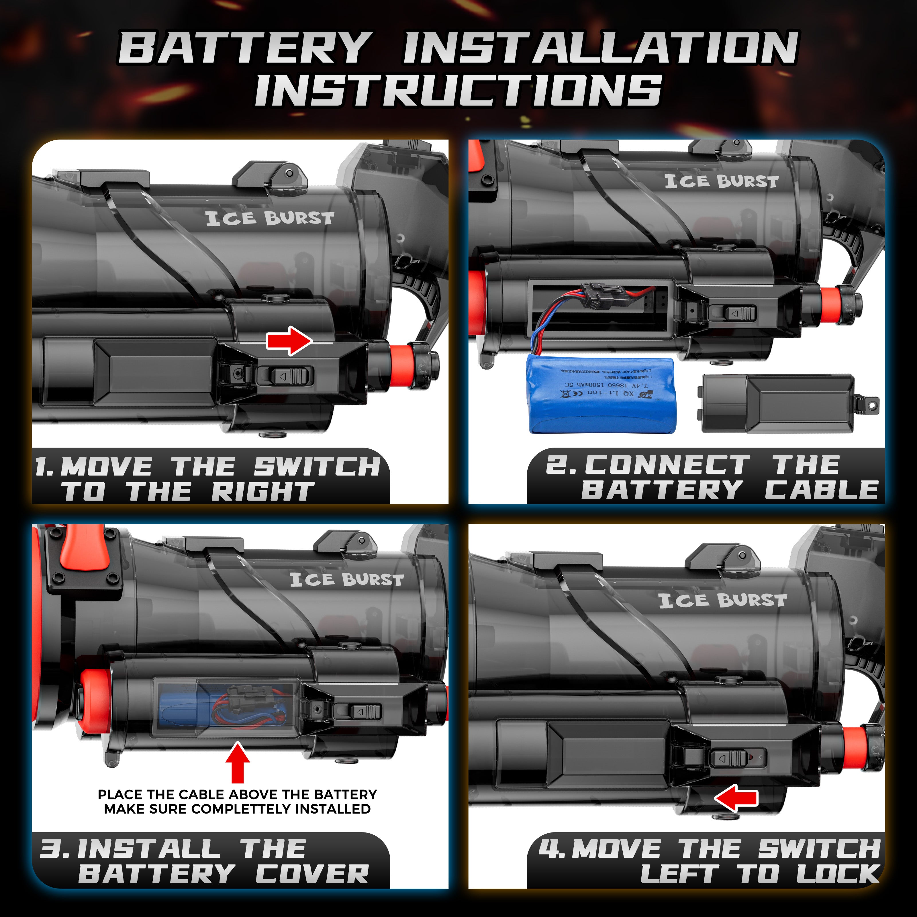 Pistola ad Acqua Elettrica - Fucile ad Acqua Automatico per Bambini e Adulti