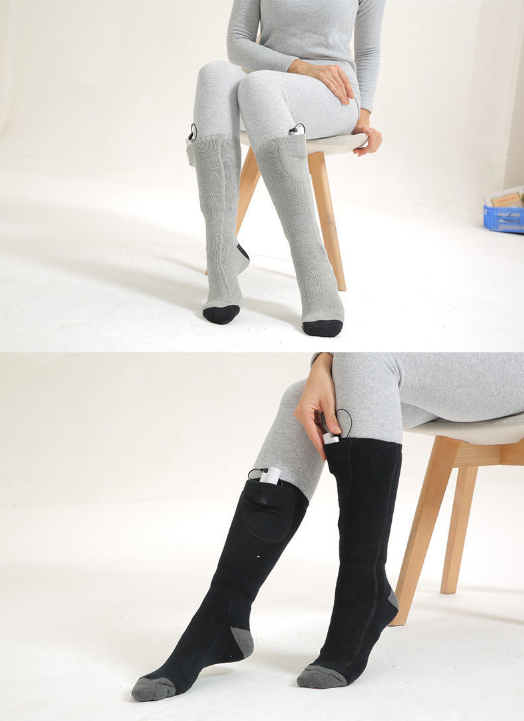 Calze Elettricamente Riscaldate - 3 Impostazioni di Calore - Design 2024