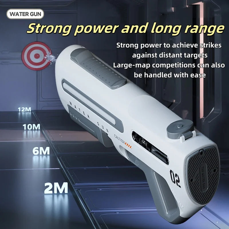 Pistola ad Acqua Potente con LED - Bianca o Grigia
