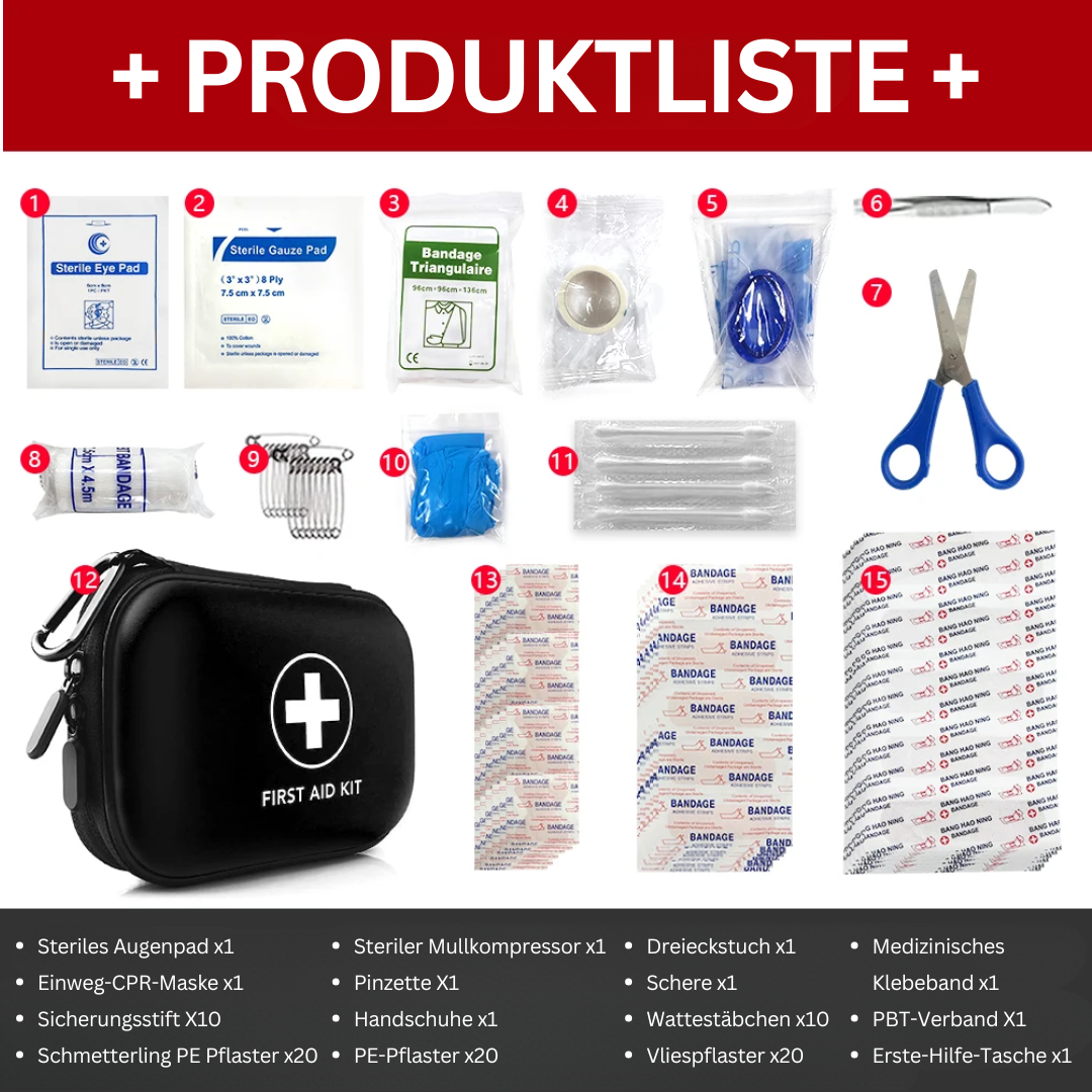 Kit di Pronto Soccorso da 91 Pezzi – SafeKit Pro