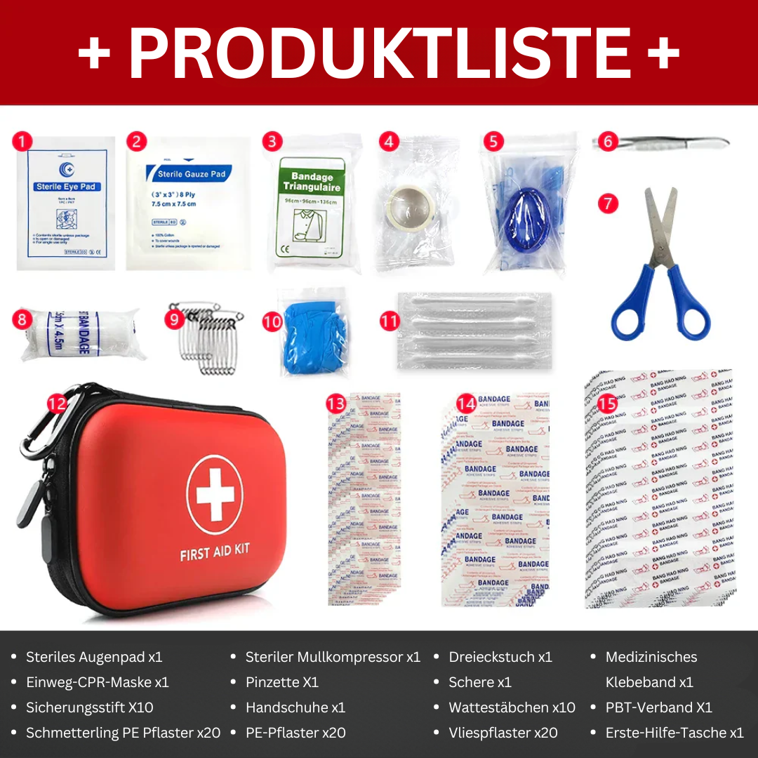 Kit di Pronto Soccorso da 91 Pezzi – SafeKit Pro