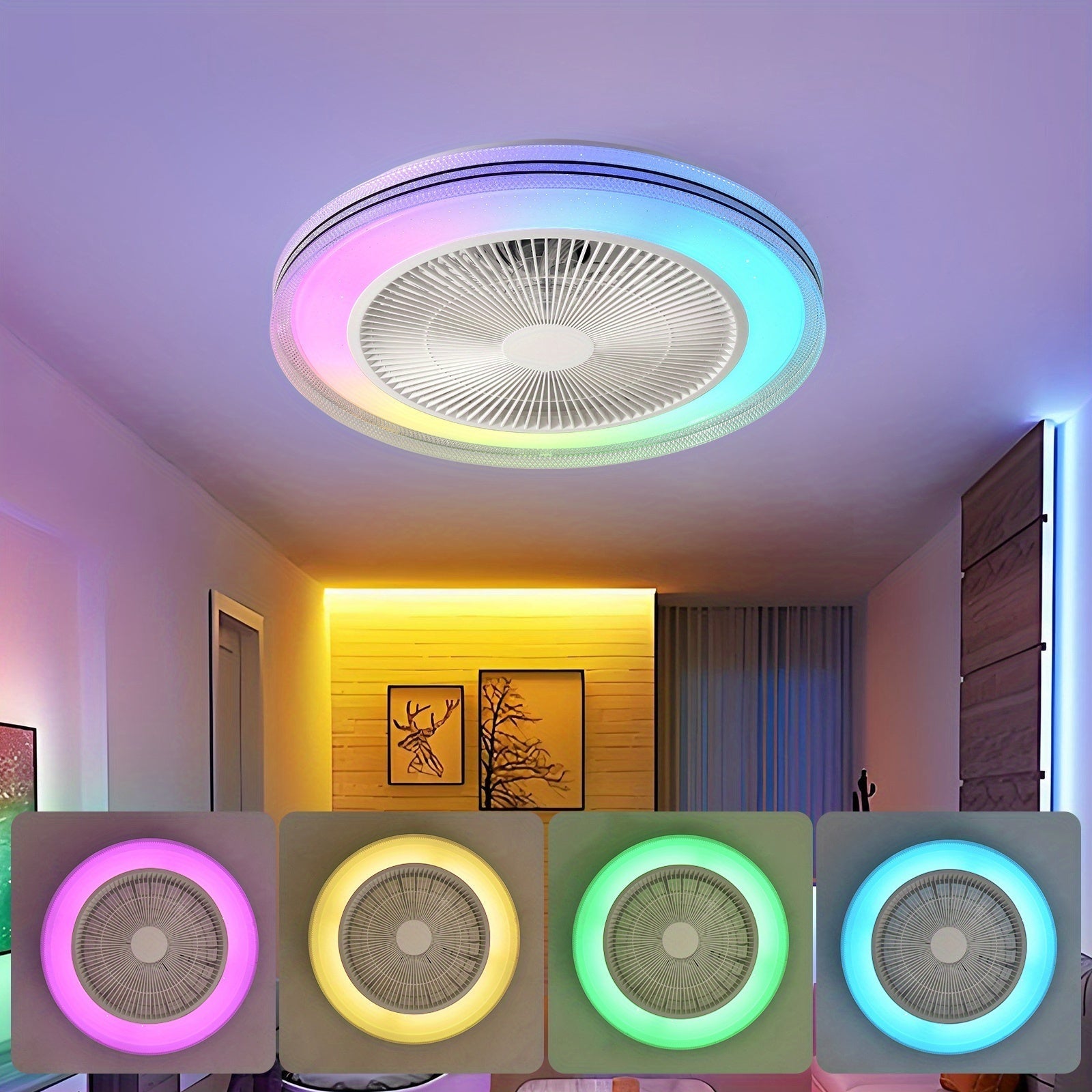Ventilatore da soffitto LumiCool RGB – Fresco e Atmosferico